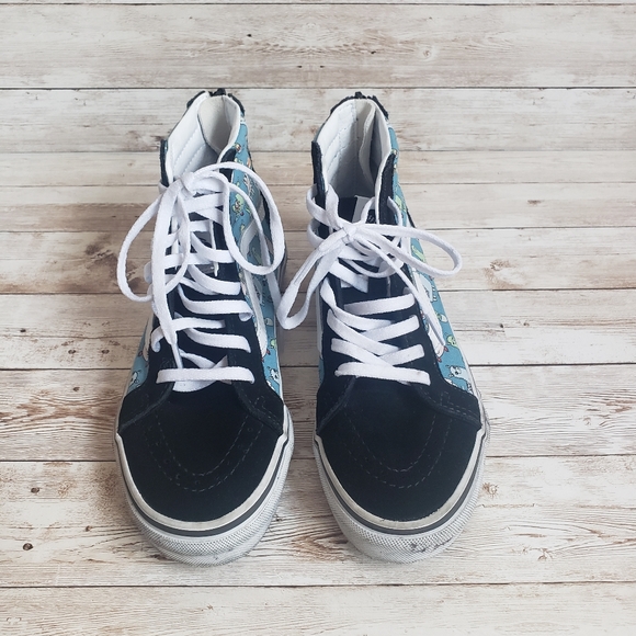 VANS Llamas Sk8-Hi Zip. Size 2.5, Delphinium Blue and White. - Picture 1 of 4